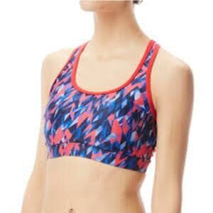 TYR Harley bikini top swim sz large 10/12 red blue new